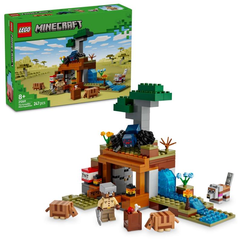 LEGO Minecraft 21269 Výprava do bane a pásovec