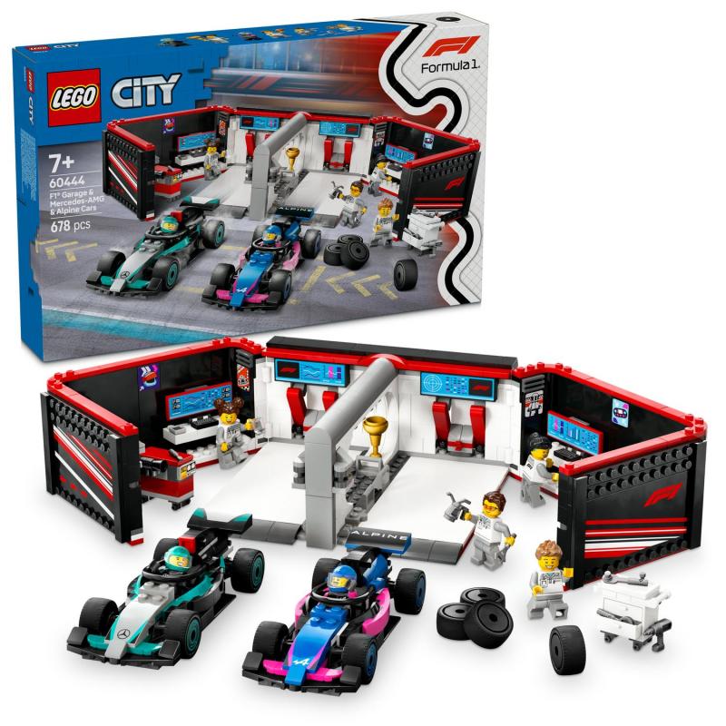 LEGO City 60444 Garáž F1® a autá Mercedes-AMG a Alpine