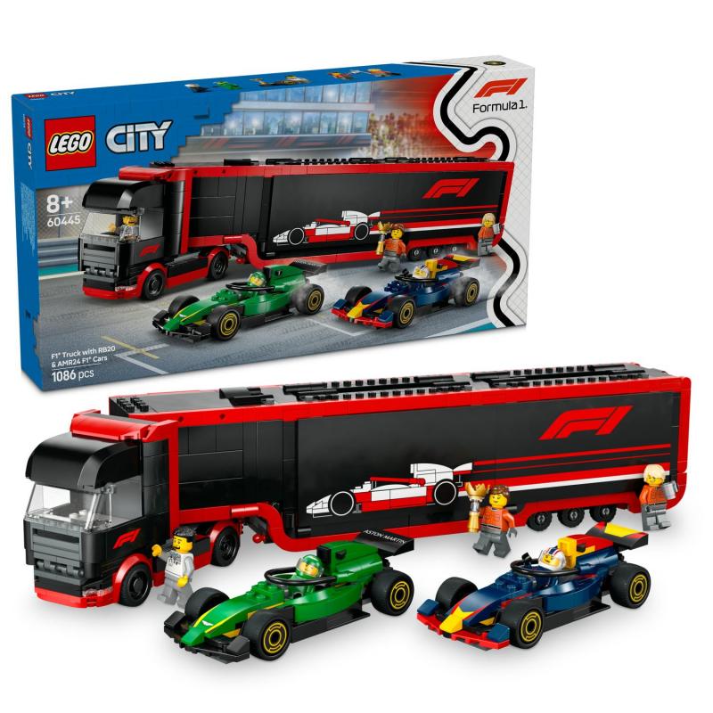 LEGO City 60445 Kamión F1® s autami RB20 a AMR24 F1®