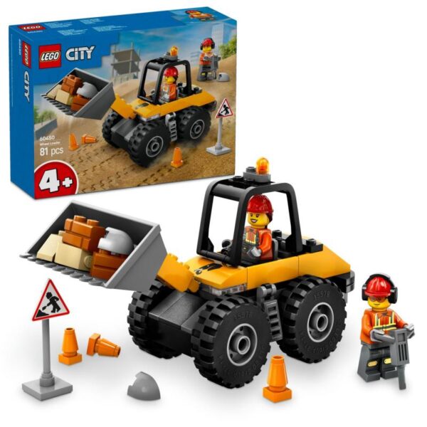 LEGO City 60450 Žltý stavebný lopatový nakladač