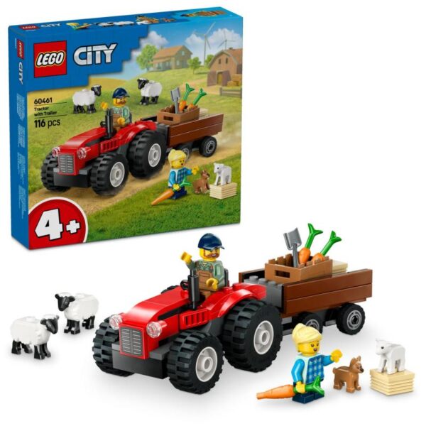 LEGO City 60461 Červený traktor s prívesom a ovcami