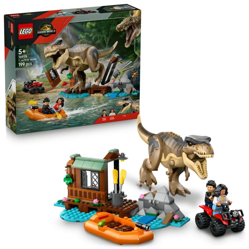 LEGO Jurassic World 76975 T-rex a útek po rieke