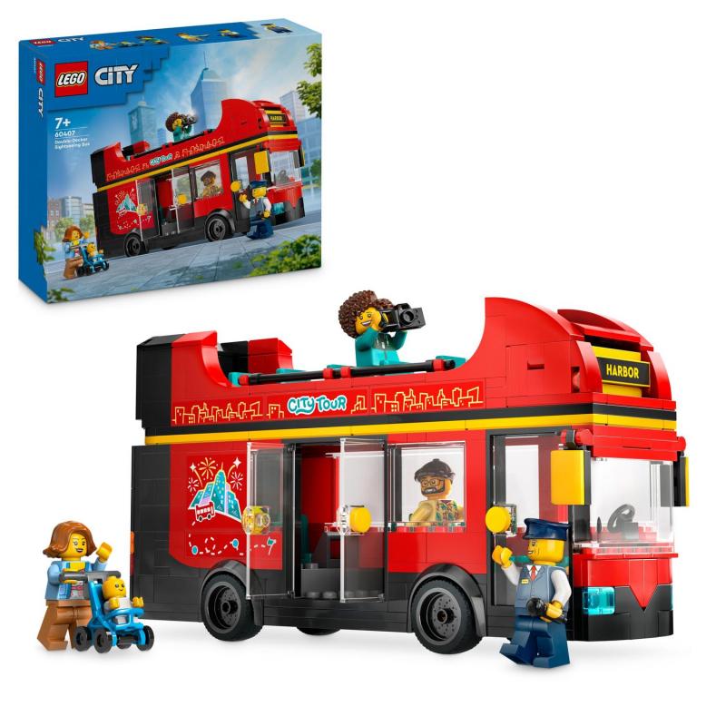 LEGO City 60407 Červený dvojposchodový vyhliadkový autobus