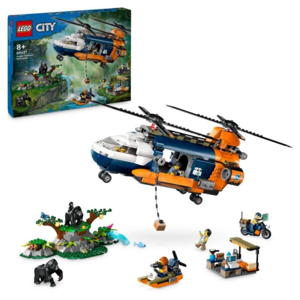 LEGO City 60437 Helikoptéra na prieskum džungle v základnom tábore