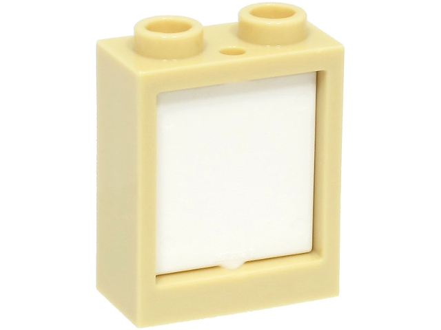 LEGO 60692/60601 Okno 1 x 2 x 2 ploché predné s bielym sklom