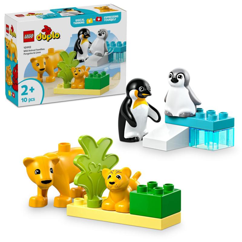 LEGO Duplo 10442 Rodinky divokých zvierat: Tučniaky a levy