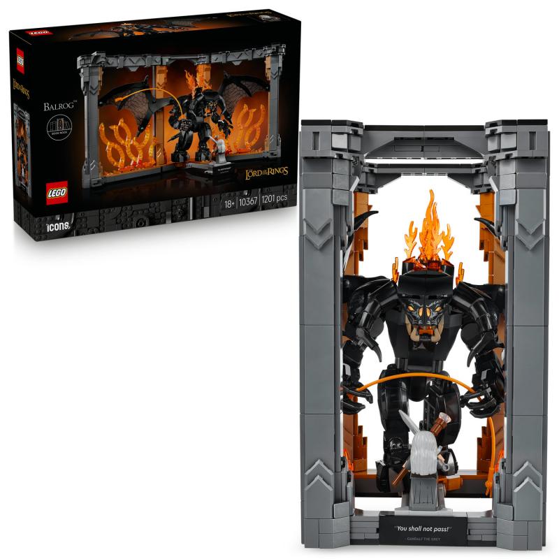 LEGO Icons 10367 Knižná zarážka: Pán prsteňov – Balrog™