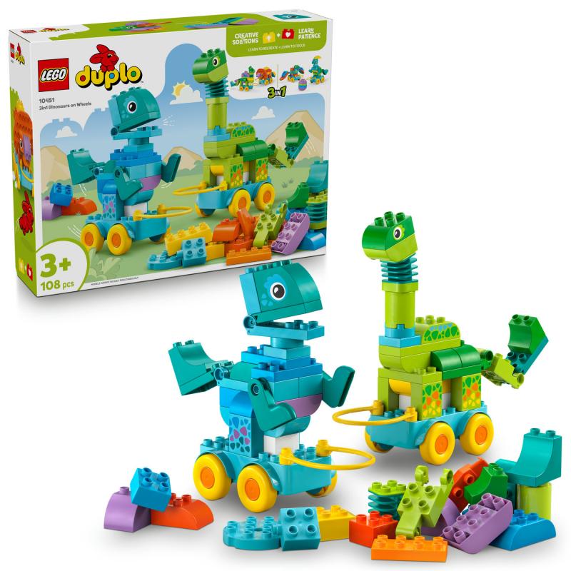 LEGO Duplo 10451 3 v 1: Dinosaury na kolieskach