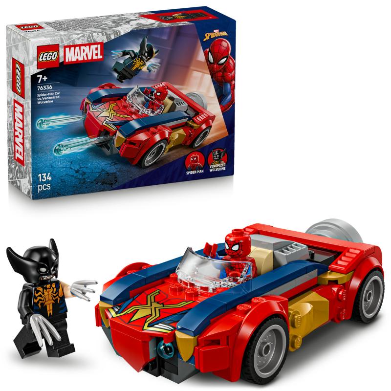 LEGO Marvel 76336 Spider-Man a auto vs. venomizovaný Wolverine