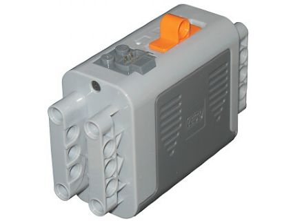 LEGO 59510c01 Electric 9V Battery Box 4 x 11 x 7 PF with Orange Switch and Dark Bluish Gray Covers
