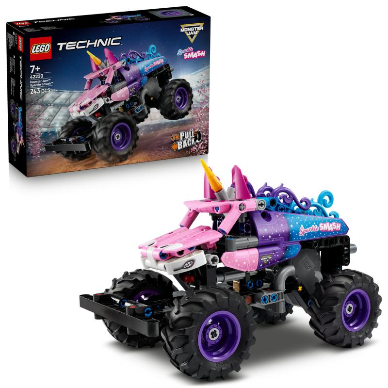 LEGO Technic 42220 Monster Jam™ Sparkle Smash™ s naťahovacím motorom
