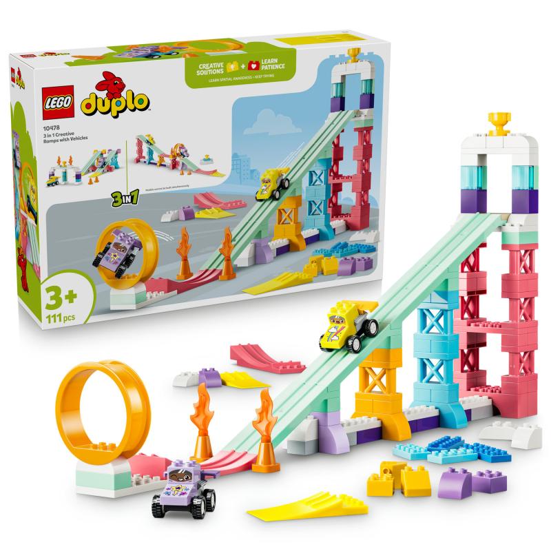 LEGO Duplo 10478 Kreatívne rampy s vozidlami 3 v 1
